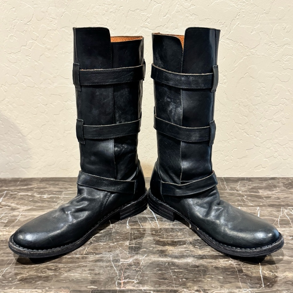 Fiorentini & Baker Eternity Black Leather Biker Boots - Picture 8 of 14